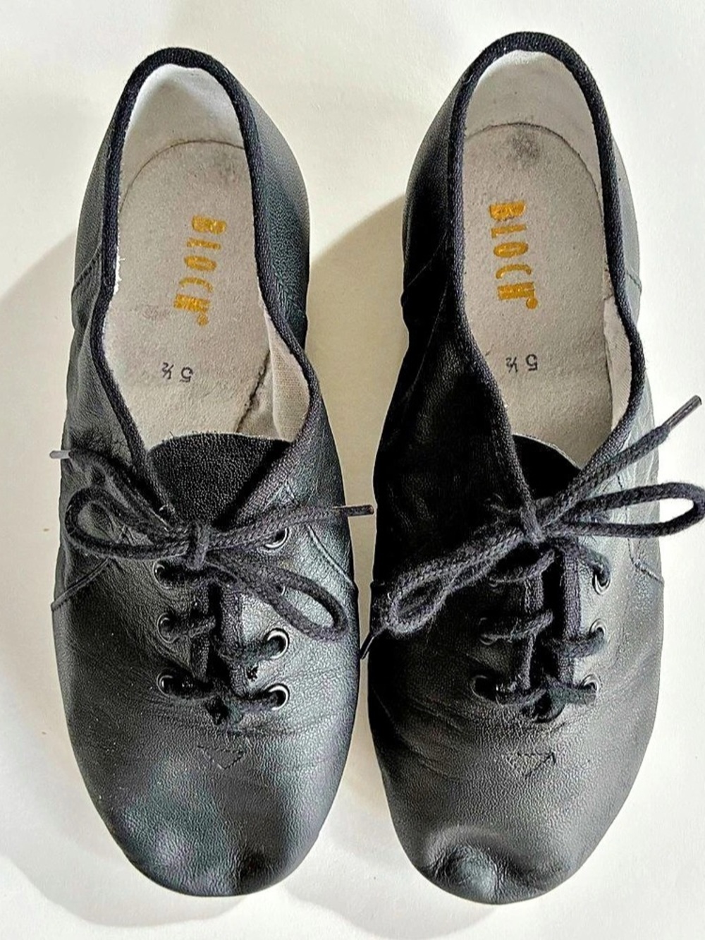 Bloch Jazzsoft Split Sole Leather Jazz Shoe Black Dance Flats US 5.5